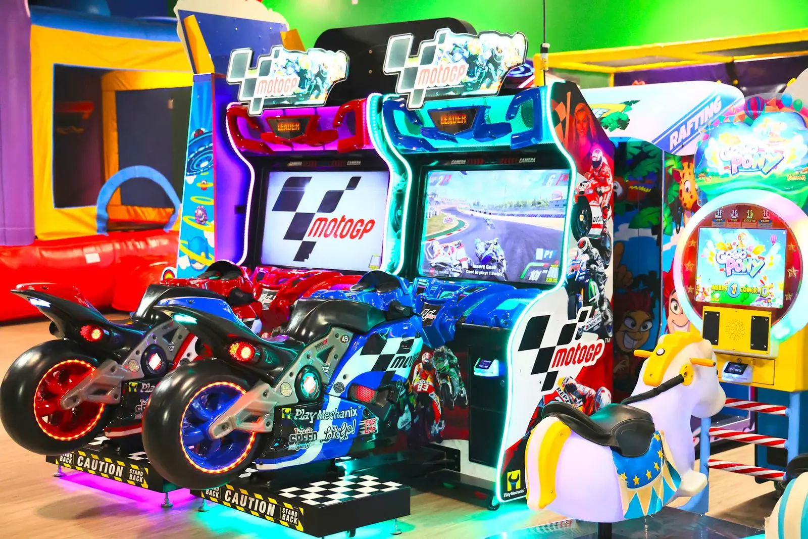 Arcade and activity area at Luv 2 Play Stockton.