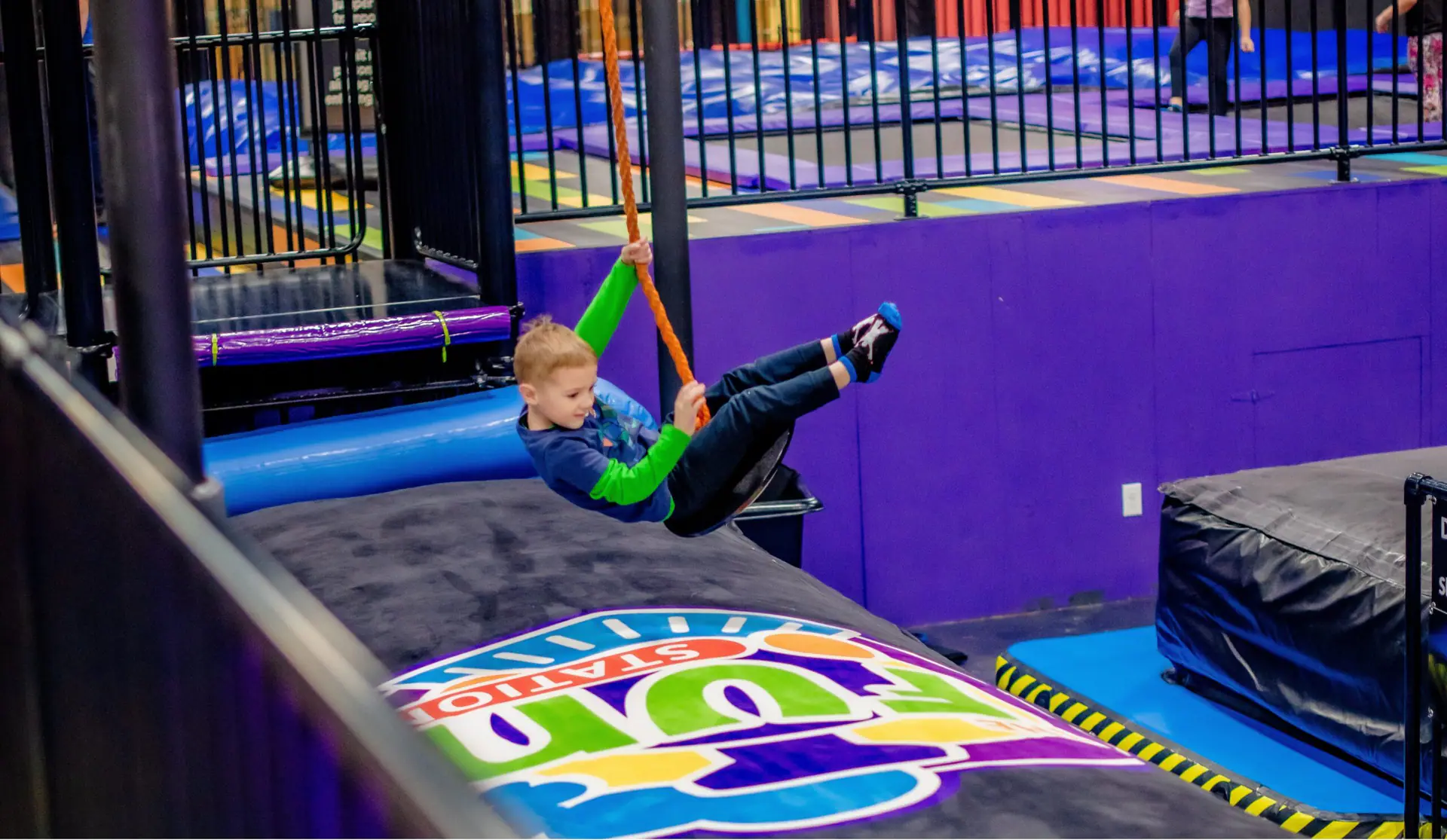 Adventure attraction area at The Fun Station - Dubuque.