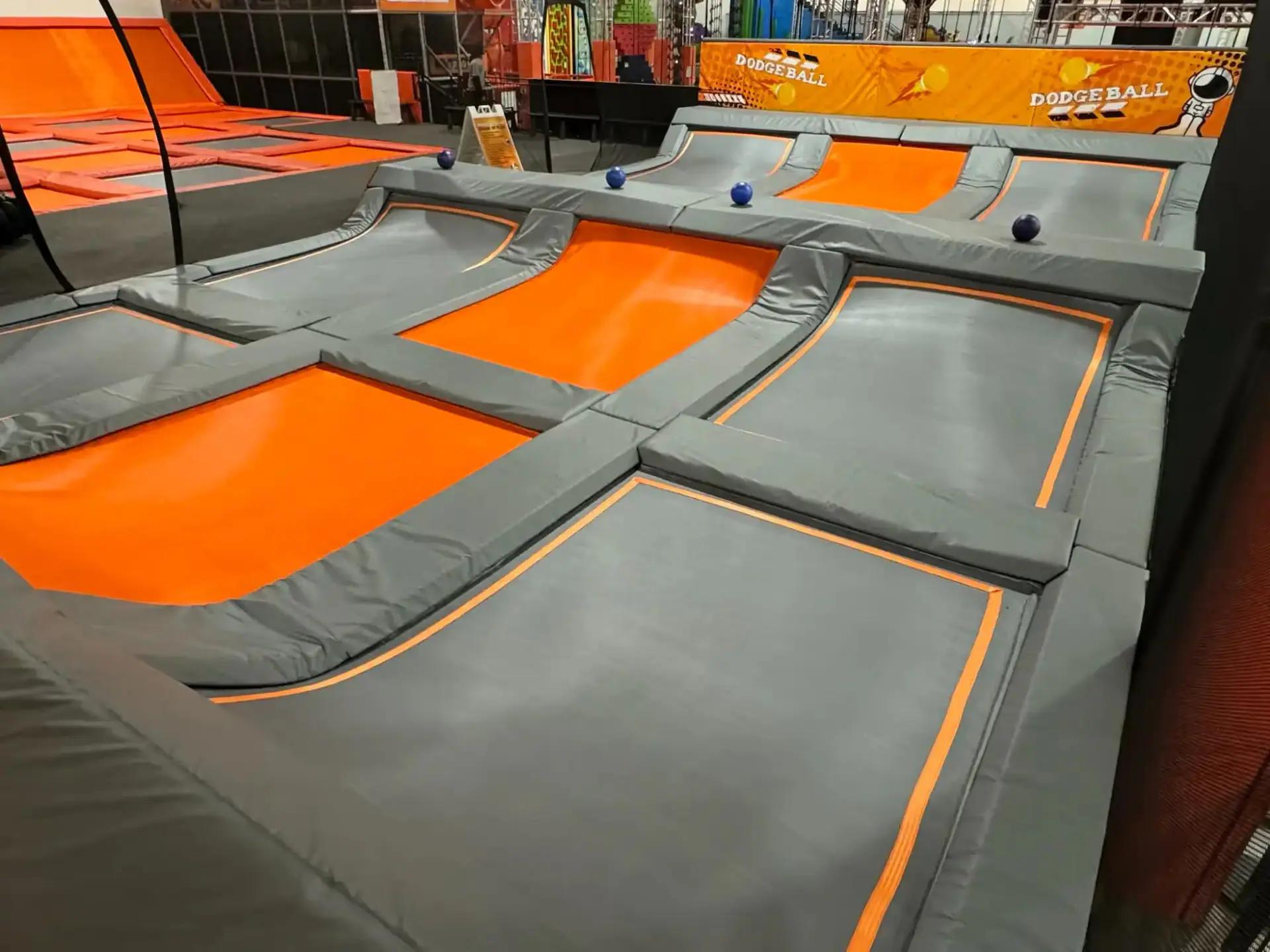 Dodgeball attraction at Big Air Columbus.