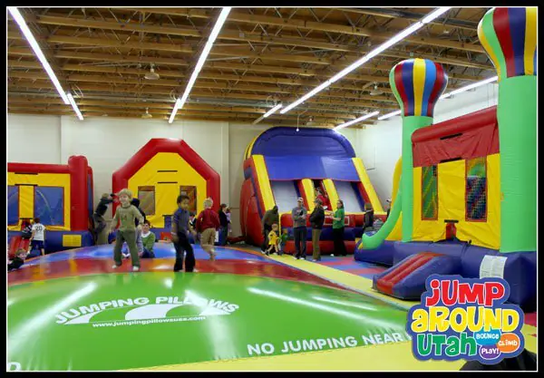 Inflatable play area inside Jump Around Utah
