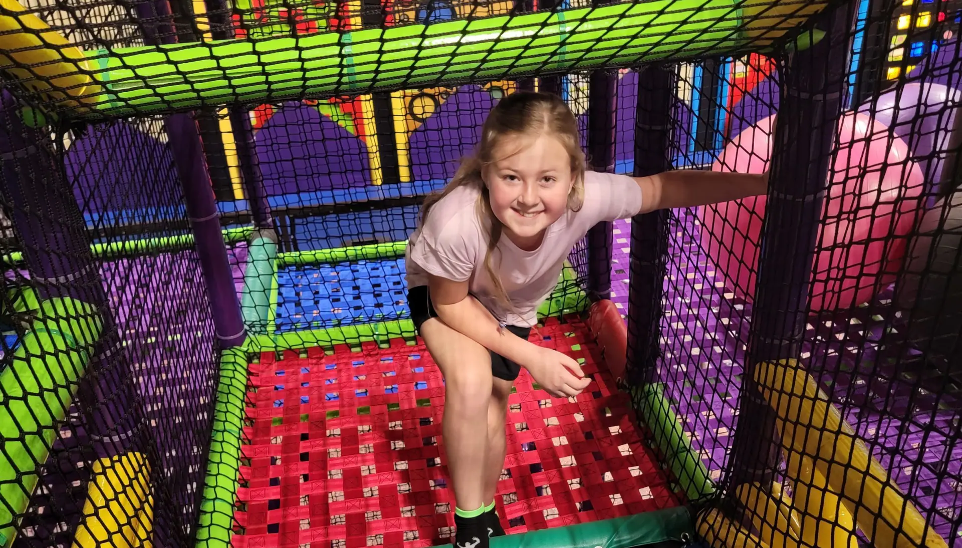 Multi-level indoor play maze at The Fun Station - Dubuque.