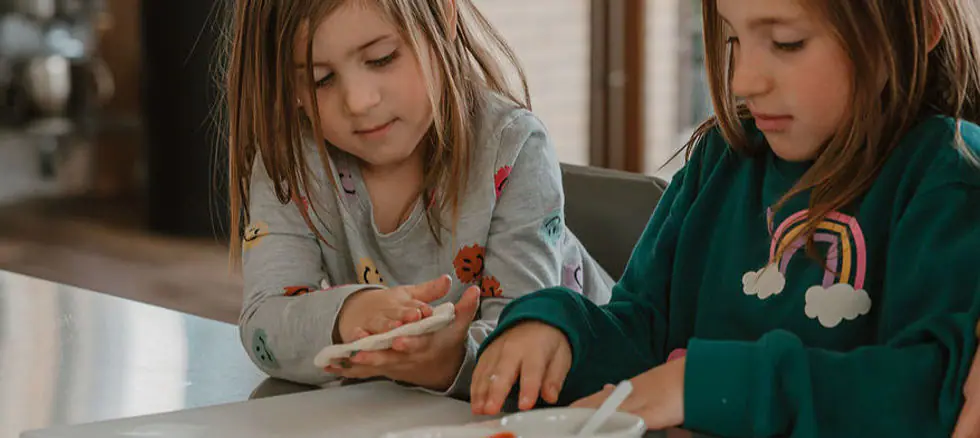 Children working on a hands-on activity at The Children's Museum of Southern Oregon.