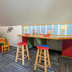 Interactive play and exhibit area at Children's Museum of the Shoals.