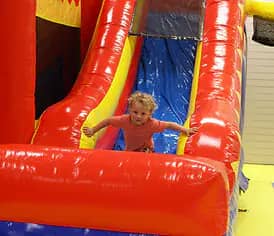 Inflatable play equipment at The Family Room LLC.
