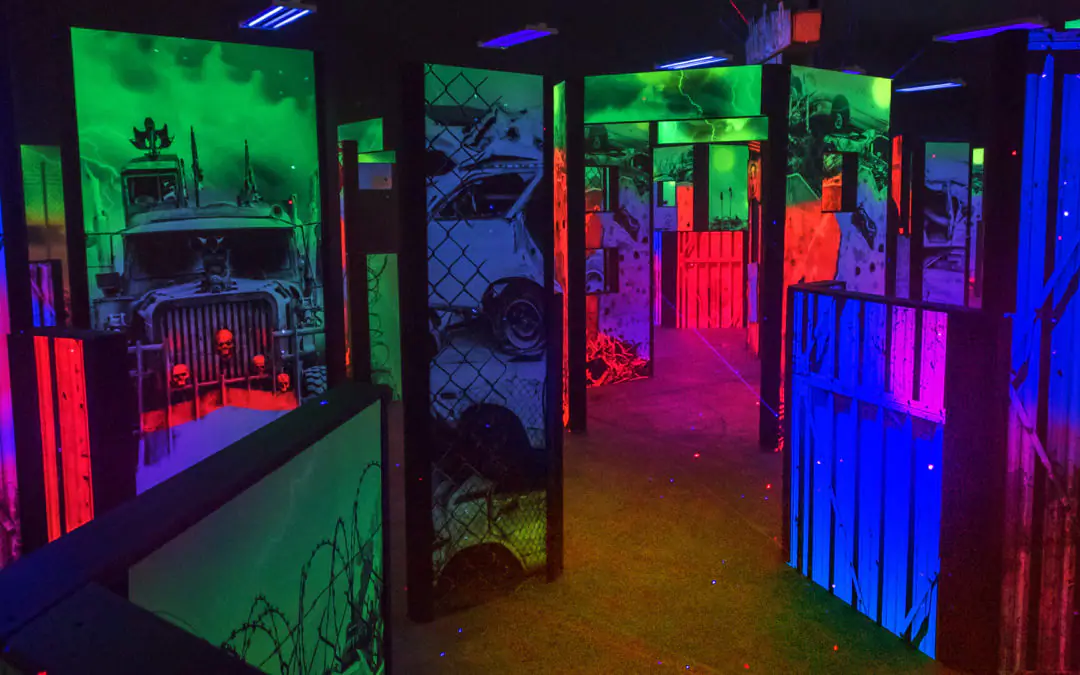 Laser tag arena at Urban Air Glen Burnie.