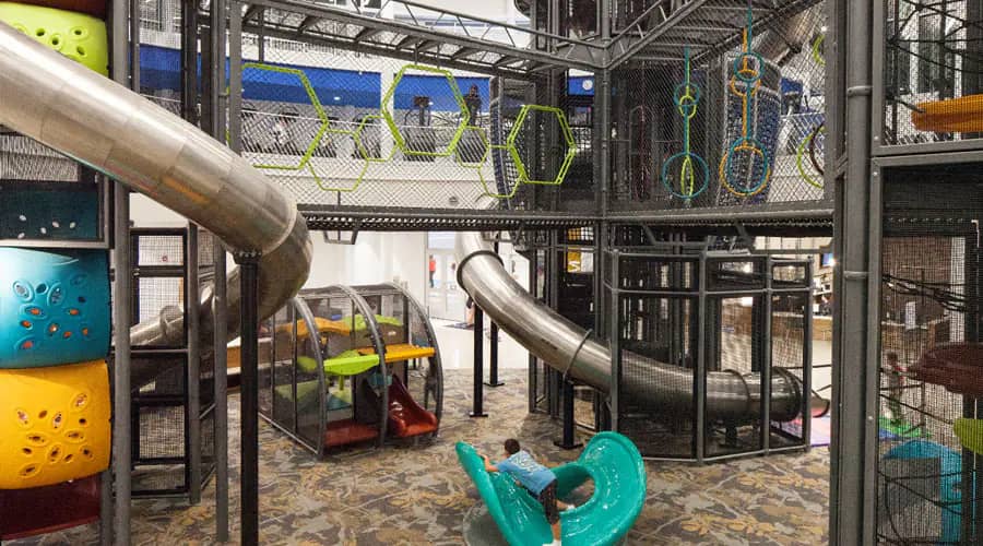 Indoor playground structure at CORE Play in Hobbs