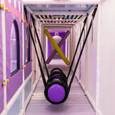 Crawl-through tunnel feature at KidzLand in Reno.