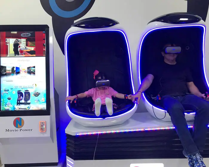 Motion and simulator-style attraction at Marina Kids.