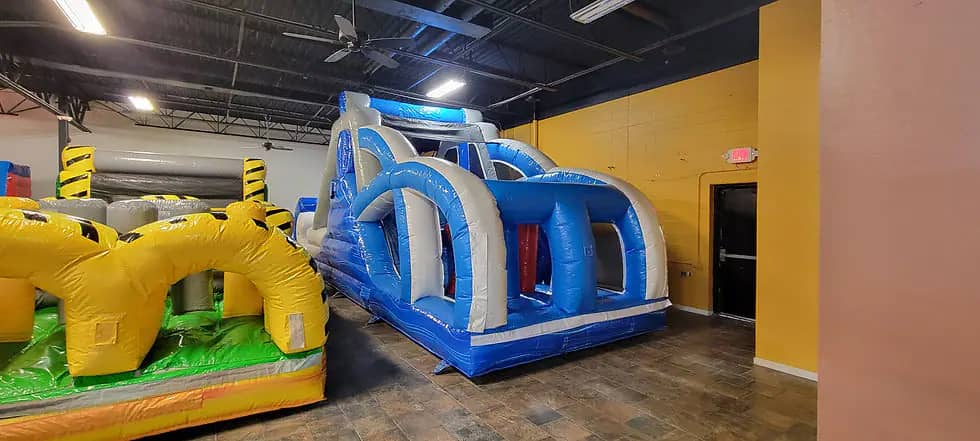 Inflatable play zone at Kids Castle Fun Center.