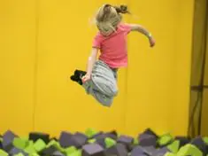 Foam-style landing attraction at Get Air.