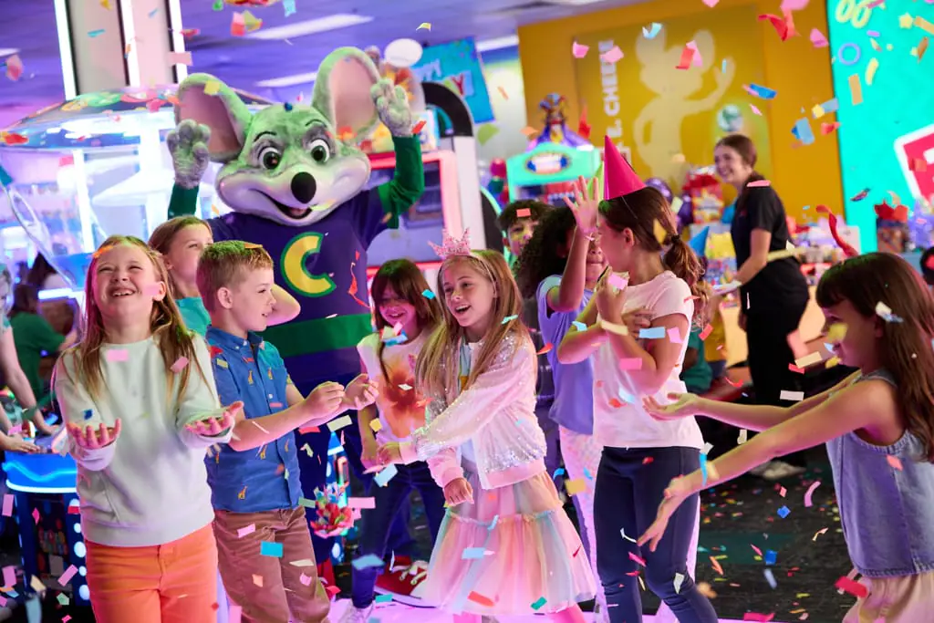 Indoor party and play area at Chuck E. Cheese in Covington