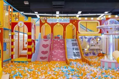 Slides and ball pool at Keiki Kingdom Aiea