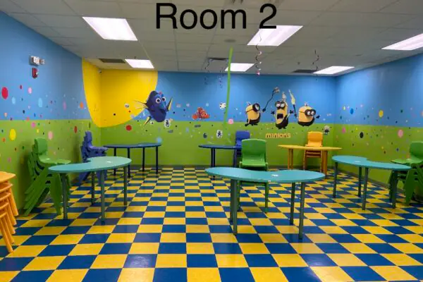 Second party room at FunVille Playground & Cafe in Virginia Beach.