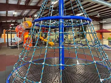 Children's activity area inside Ontario Play & Cafe.