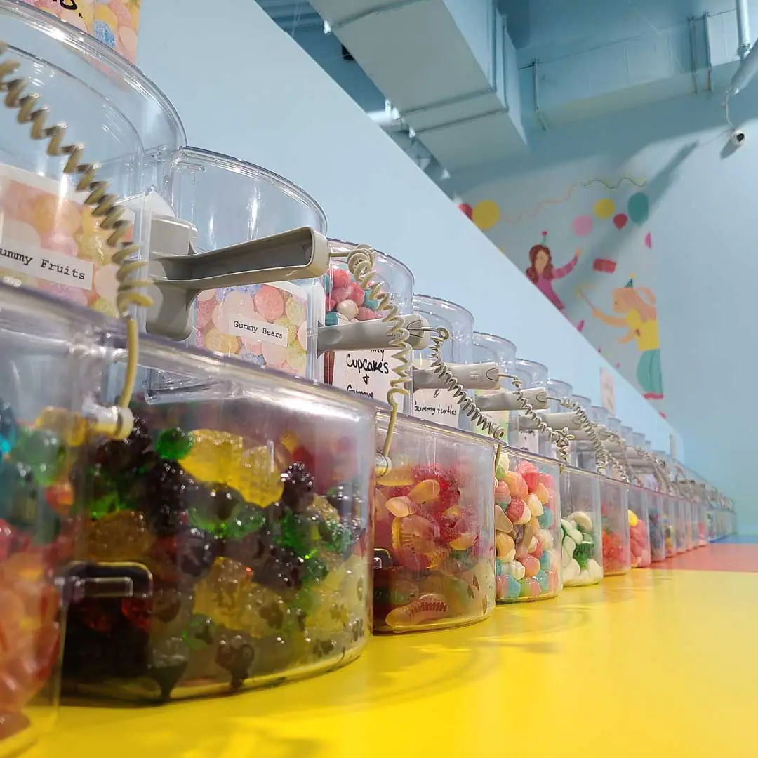 Candy counter area at Candeeland Humble.