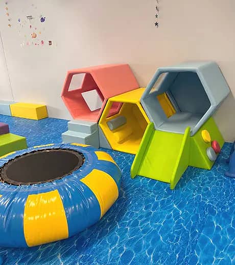 Additional padded play area inside Fun N Play Indoor Playground.