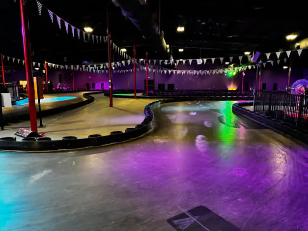 Indoor go-kart track at ATOMIC CITY in Paducah