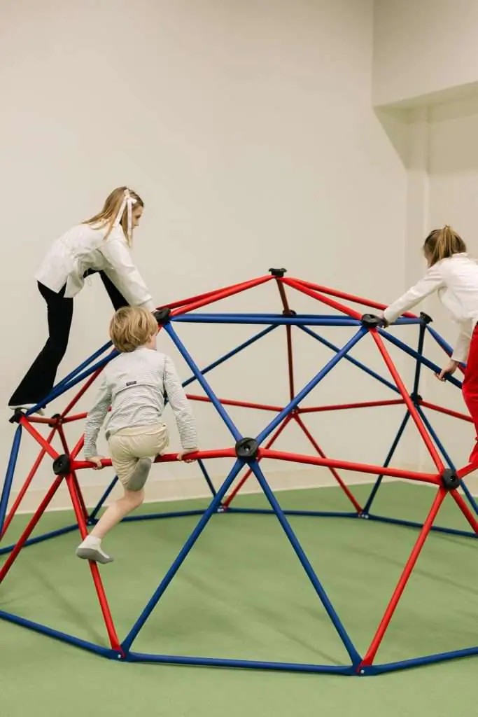 Children climbing at Winnie's Play Cafe