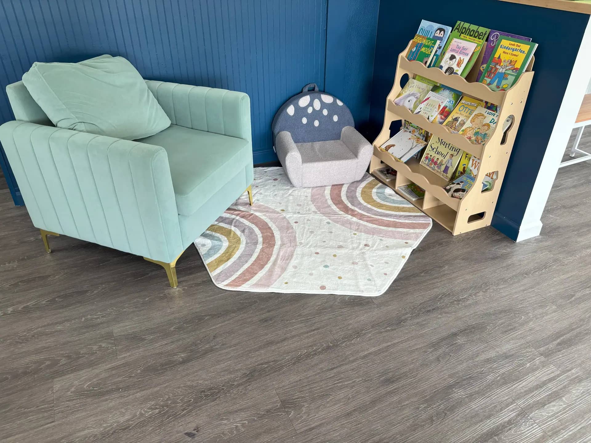Reading nook inside Waddles Indoor Playground