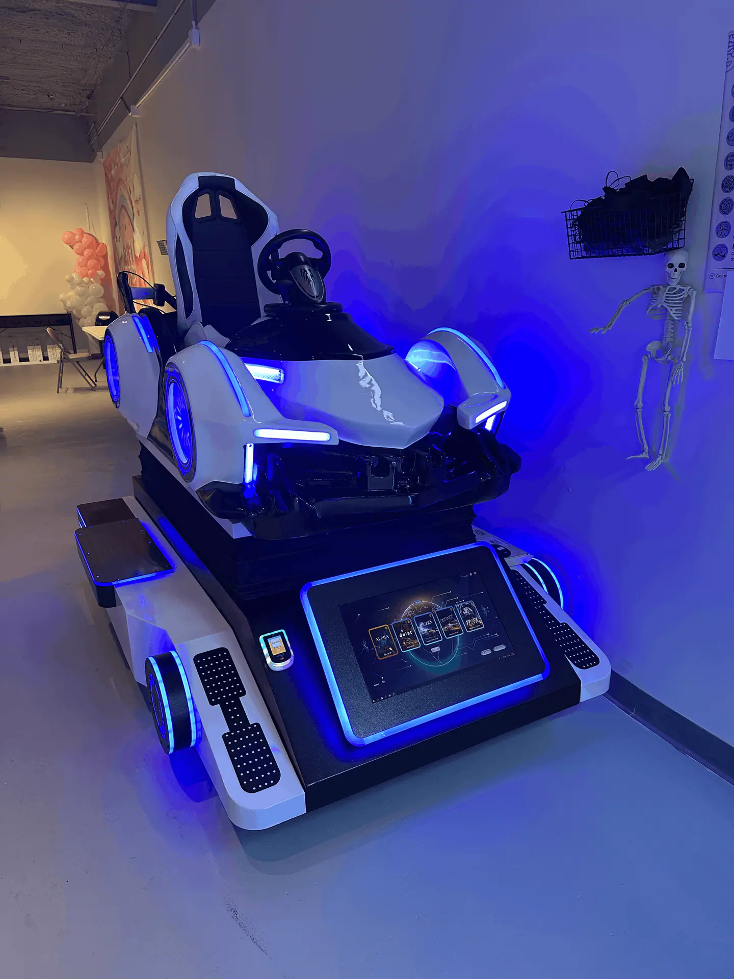 VR attraction area promoted by Galaxy Playland Houston.