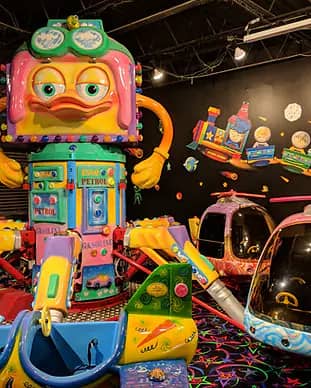 Helicopter carousel ride at FunTime Junction.