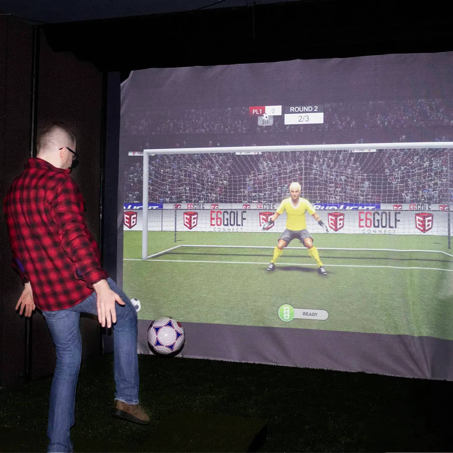 Sports simulator at Arctic Oasis Community Center