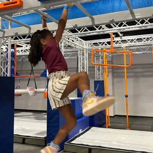 Climbing obstacle at The Ninja Gym