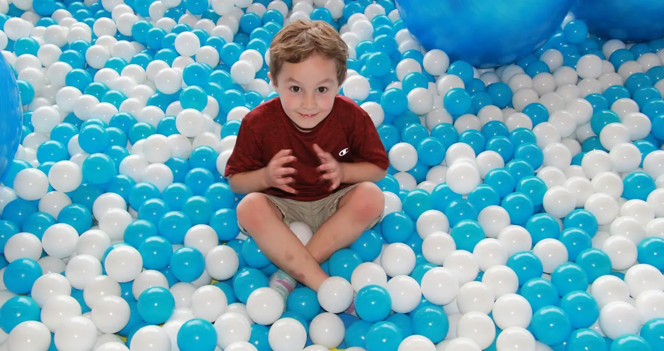 Ball pit area at Jolly Yolly Kids.